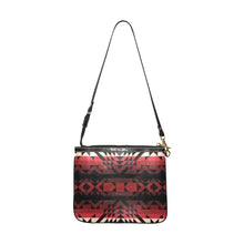 Load image into Gallery viewer, Black Rose Small Shoulder Bag (Model 1710) Small Shoulder Bag (1710) e-joyer 
