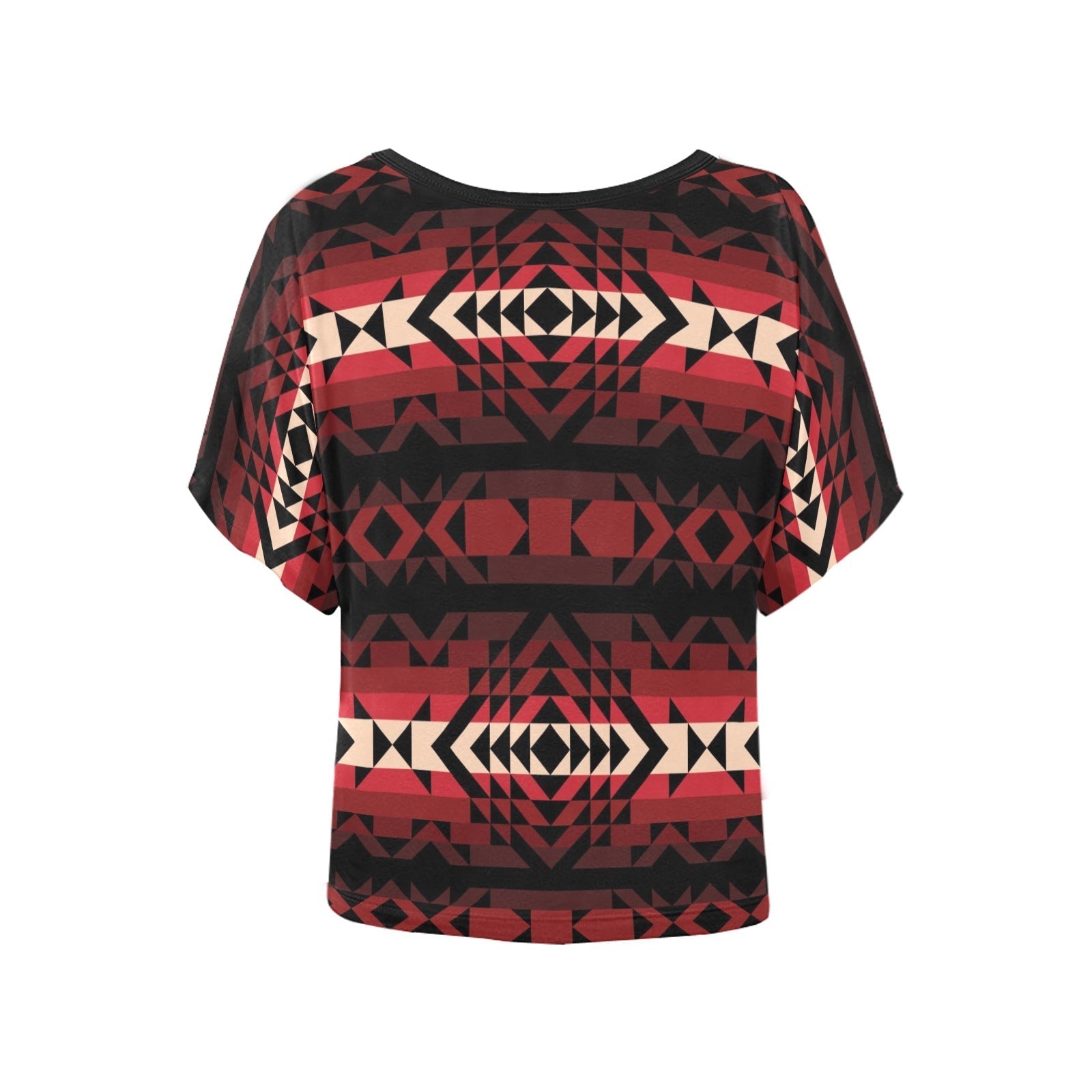 Black Rose Women's Batwing-Sleeved Blouse T shirt (Model T44) Women's Batwing-Sleeved Blouse T shirt (T44) e-joyer 