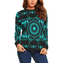 Load image into Gallery viewer, Black Sky Star All Over Print Crewneck Sweatshirt for Women (Model H18) Crewneck Sweatshirt for Women (H18) e-joyer 
