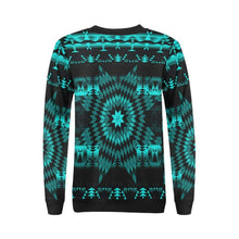 Load image into Gallery viewer, Black Sky Star All Over Print Crewneck Sweatshirt for Women (Model H18) Crewneck Sweatshirt for Women (H18) e-joyer 
