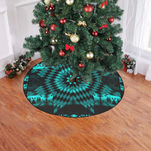 Load image into Gallery viewer, Black Sky Star Christmas Tree Skirt 47&quot; x 47&quot; Christmas Tree Skirt e-joyer 
