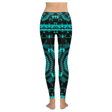 Load image into Gallery viewer, Black Sky Star Low Rise Leggings (Invisible Stitch) (Model L05) Low Rise Leggings (Invisible Stitch) (L05) e-joyer 
