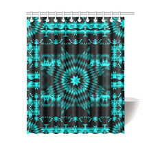 Load image into Gallery viewer, Black Sky Star Quilt Shower Curtain 60&quot;x72&quot; Shower Curtain 60&quot;x72&quot; e-joyer 
