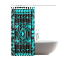 Load image into Gallery viewer, Black Sky Star Quilt Shower Curtain 60&quot;x72&quot; Shower Curtain 60&quot;x72&quot; e-joyer 
