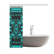 Load image into Gallery viewer, Black Sky Star Quilt Shower Curtain 60&quot;x72&quot; Shower Curtain 60&quot;x72&quot; e-joyer 
