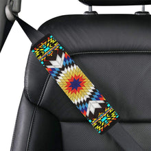 Load image into Gallery viewer, Blackfire and Turquoise Star Car Seat Belt Cover 7&#39;&#39;x12.6&#39;&#39; Car Seat Belt Cover 7&#39;&#39;x12.6&#39;&#39; e-joyer 
