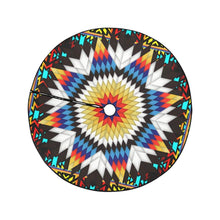 Load image into Gallery viewer, Blackfire and Turquoise Star Christmas Tree Skirt 47&quot; x 47&quot; Christmas Tree Skirt e-joyer 
