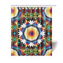 Load image into Gallery viewer, Blackfire and Turquoise Star Shower Curtain 60&quot;x72&quot; Shower Curtain 60&quot;x72&quot; e-joyer 
