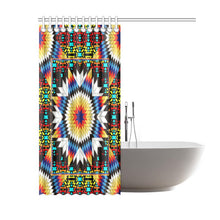 Load image into Gallery viewer, Blackfire and Turquoise Star Shower Curtain 60&quot;x72&quot; Shower Curtain 60&quot;x72&quot; e-joyer 
