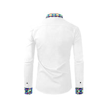 Load image into Gallery viewer, Blanket Strip White II Men&#39;s All Over Print Casual Dress Shirt (Model T61) Men&#39;s Dress Shirt (T61) e-joyer 
