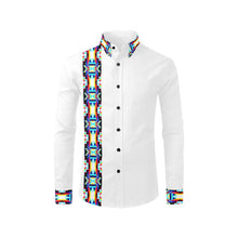 Load image into Gallery viewer, Blanket Strip White II Men&#39;s All Over Print Casual Dress Shirt (Model T61) Men&#39;s Dress Shirt (T61) e-joyer 
