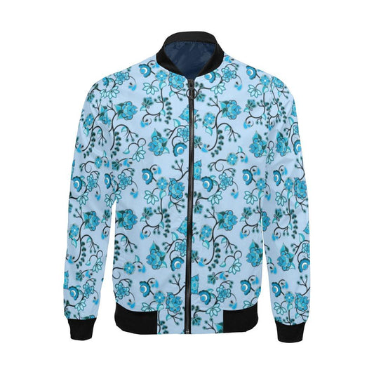 Blue Floral Amour All Over Print Bomber Jacket for Men (Model H19) All Over Print Bomber Jacket for Men (H19) e-joyer 