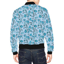 Load image into Gallery viewer, Blue Floral Amour All Over Print Bomber Jacket for Men (Model H19) All Over Print Bomber Jacket for Men (H19) e-joyer 
