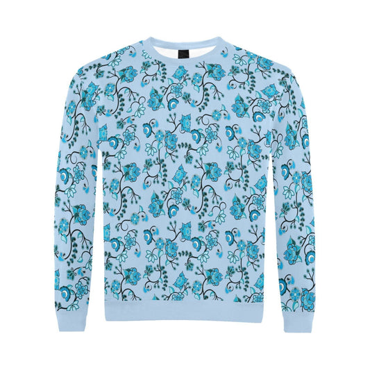 Blue Floral Amour All Over Print Crewneck Sweatshirt for Men (Model H18) shirt e-joyer 