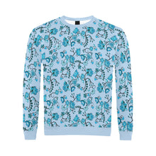 Load image into Gallery viewer, Blue Floral Amour All Over Print Crewneck Sweatshirt for Men (Model H18) shirt e-joyer 
