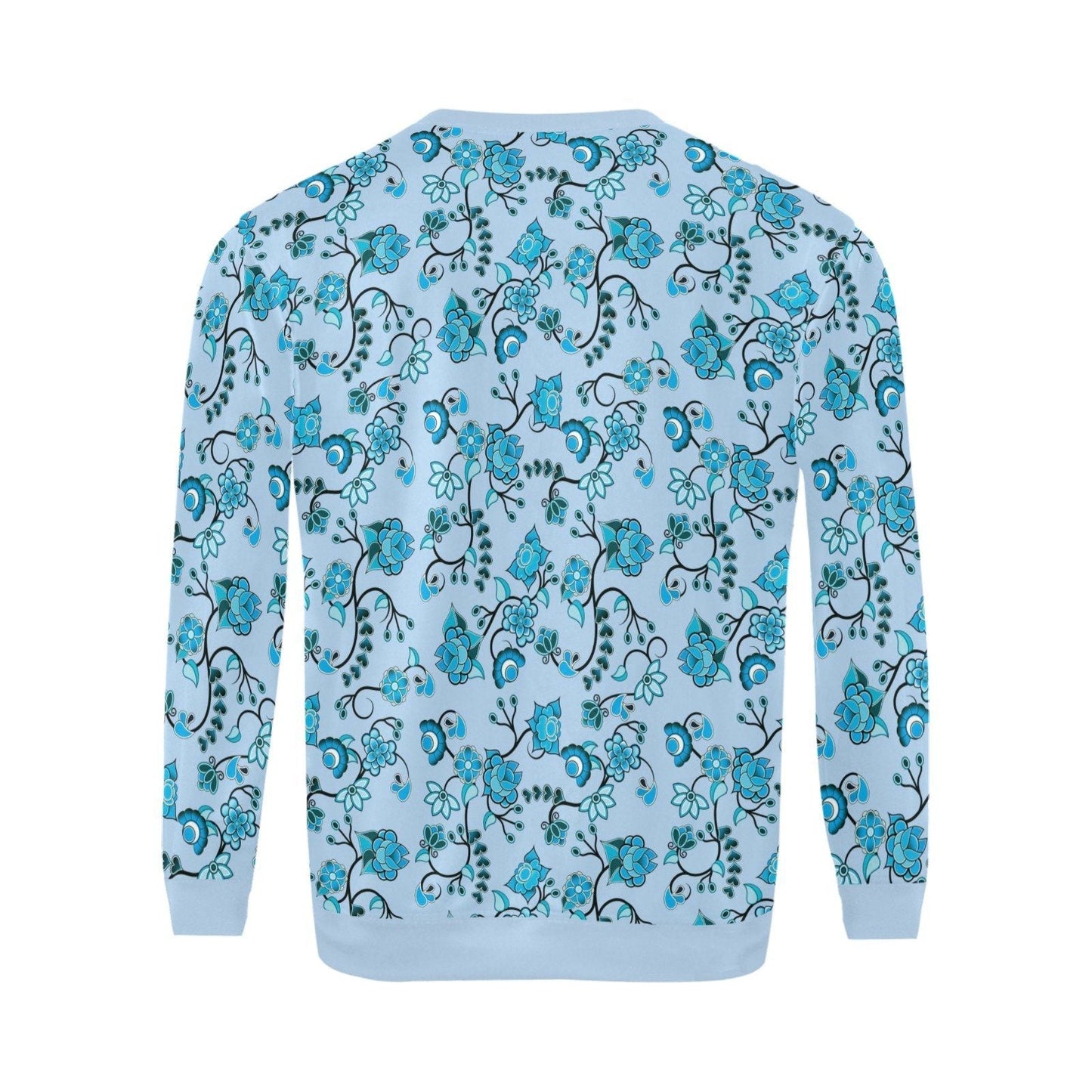 Blue Floral Amour All Over Print Crewneck Sweatshirt for Men (Model H18) shirt e-joyer 