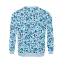 Load image into Gallery viewer, Blue Floral Amour All Over Print Crewneck Sweatshirt for Men (Model H18) shirt e-joyer 
