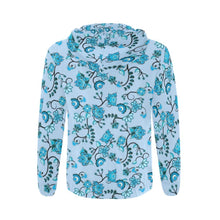 Load image into Gallery viewer, Blue Floral Amour All Over Print Full Zip Hoodie for Men (Model H14) All Over Print Full Zip Hoodie for Men (H14) e-joyer 
