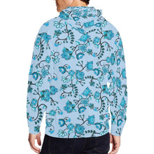 Load image into Gallery viewer, Blue Floral Amour All Over Print Full Zip Hoodie for Men (Model H14) All Over Print Full Zip Hoodie for Men (H14) e-joyer 
