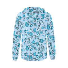 Load image into Gallery viewer, Blue Floral Amour All Over Print Full Zip Hoodie for Women (Model H14) All Over Print Full Zip Hoodie for Women (H14) e-joyer 
