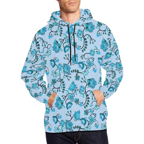 Blue Floral Amour All Over Print Hoodie for Men (USA Size) (Model H13) All Over Print Hoodie for Men (H13) e-joyer 