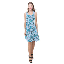 Load image into Gallery viewer, Blue Floral Amour Atalanta Sundress (Model D04) Atalanta Sundress (D04) e-joyer 
