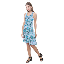 Load image into Gallery viewer, Blue Floral Amour Atalanta Sundress (Model D04) Atalanta Sundress (D04) e-joyer 
