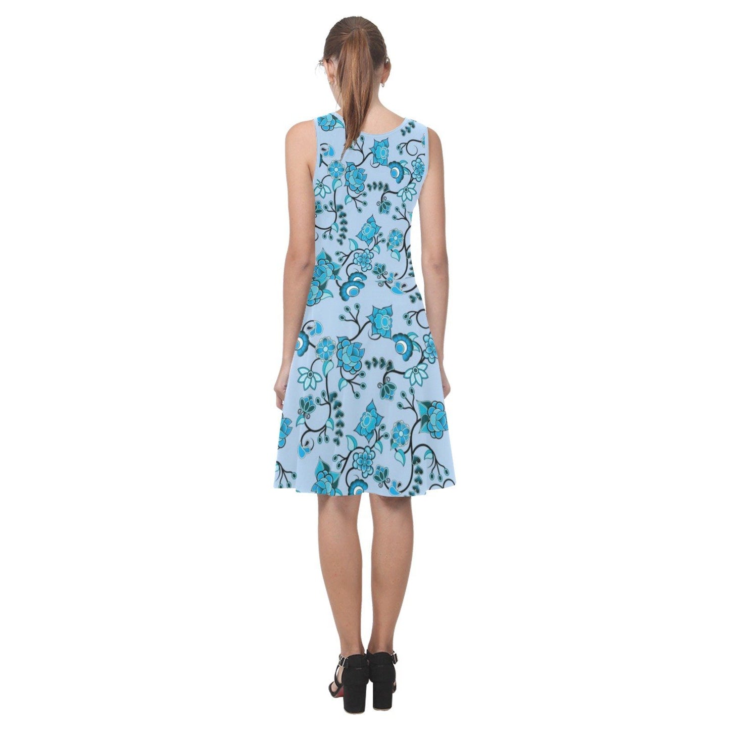 Blue Floral Amour Atalanta Sundress (Model D04) Atalanta Sundress (D04) e-joyer 
