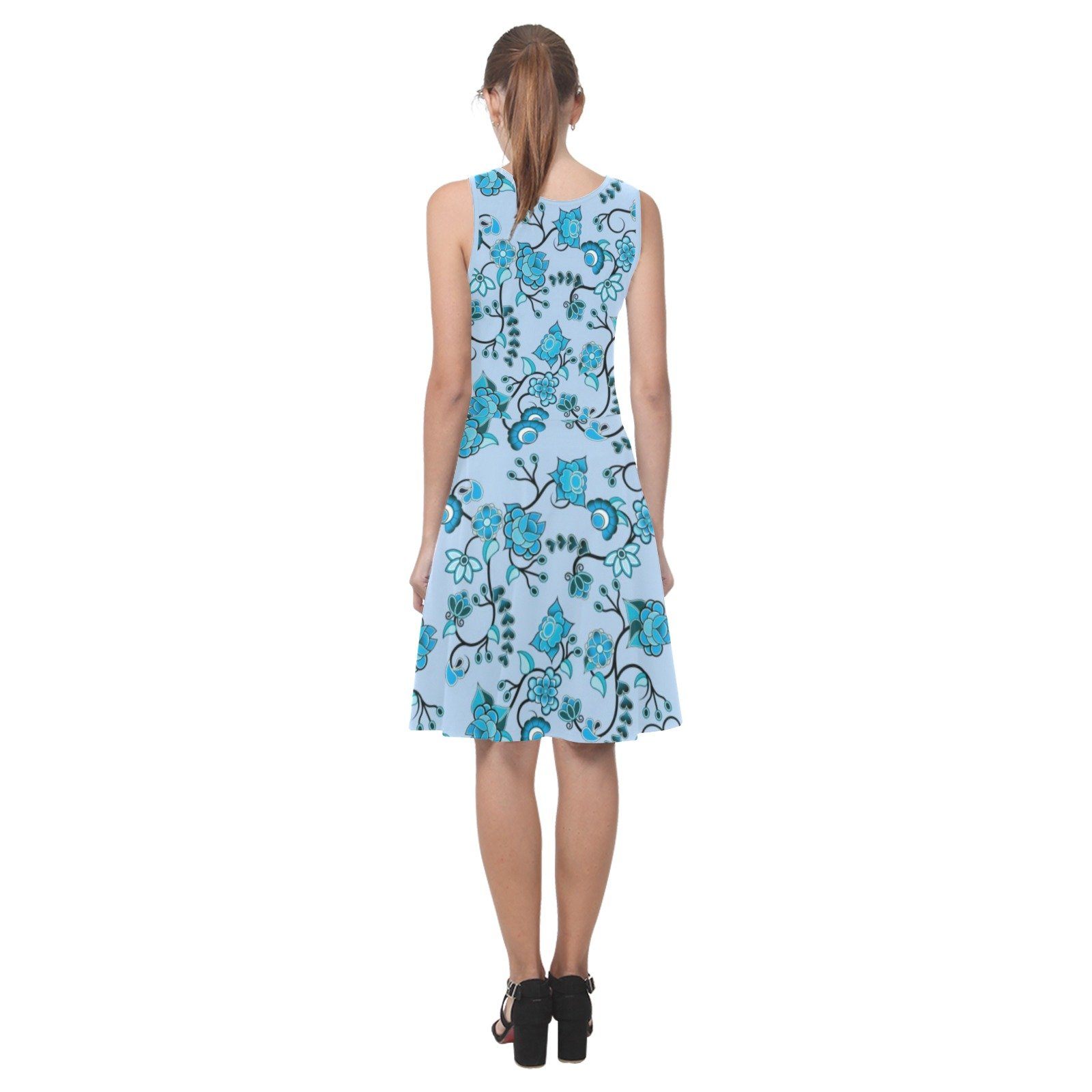 Blue Floral Amour Atalanta Sundress (Model D04) Atalanta Sundress (D04) e-joyer 