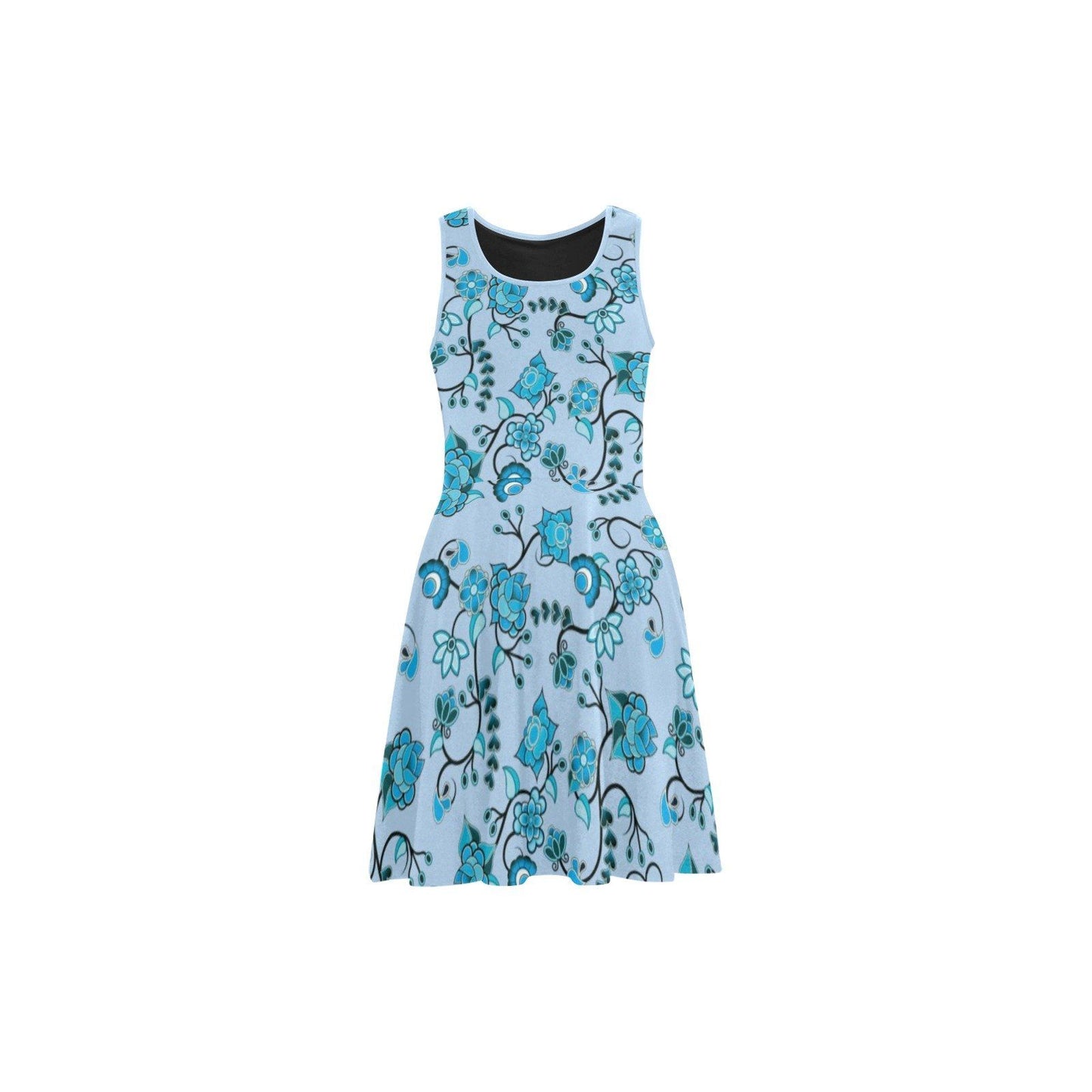 Blue Floral Amour Atalanta Sundress (Model D04) Atalanta Sundress (D04) e-joyer 
