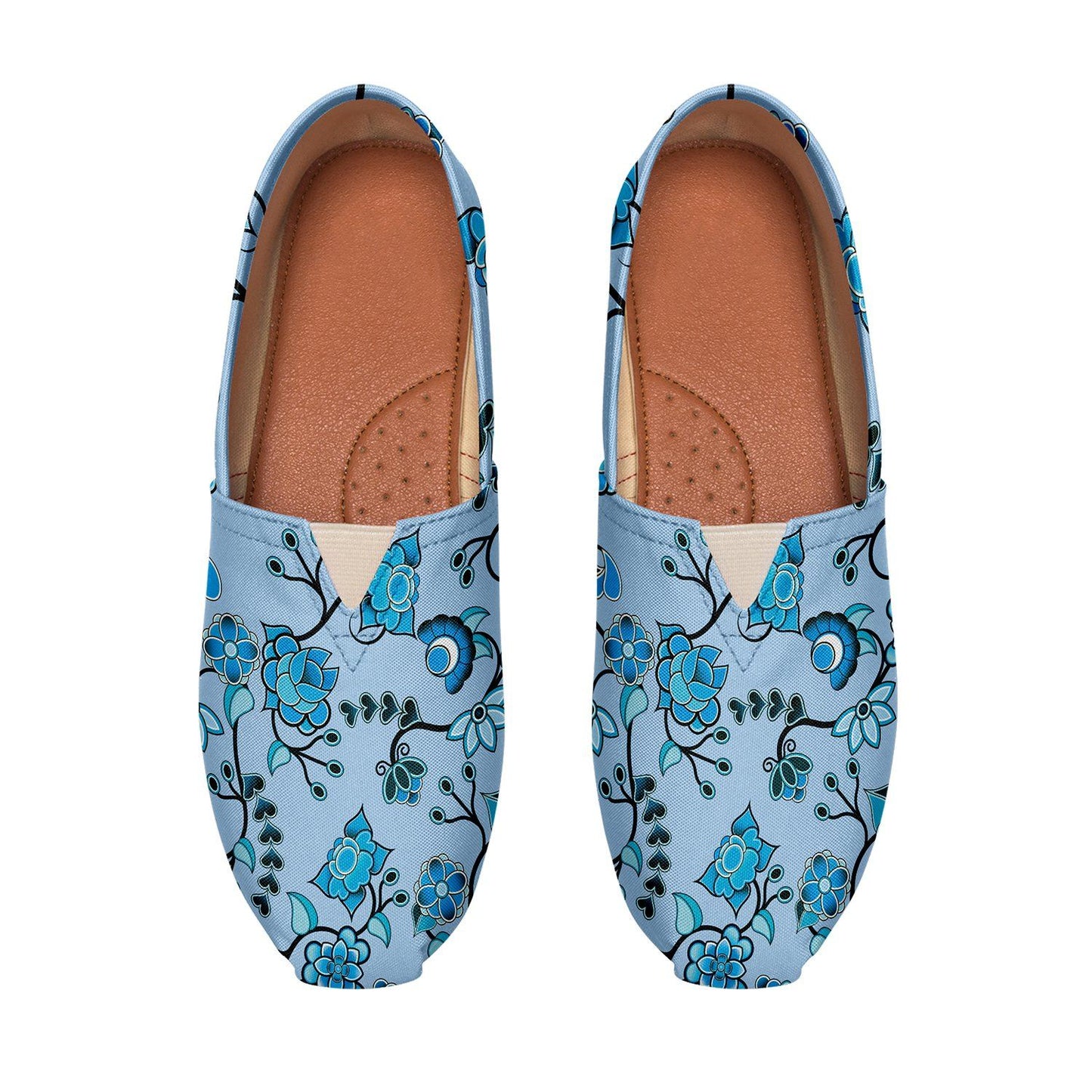 Blue Floral Amour Casual Unisex Slip On Shoe Herman 