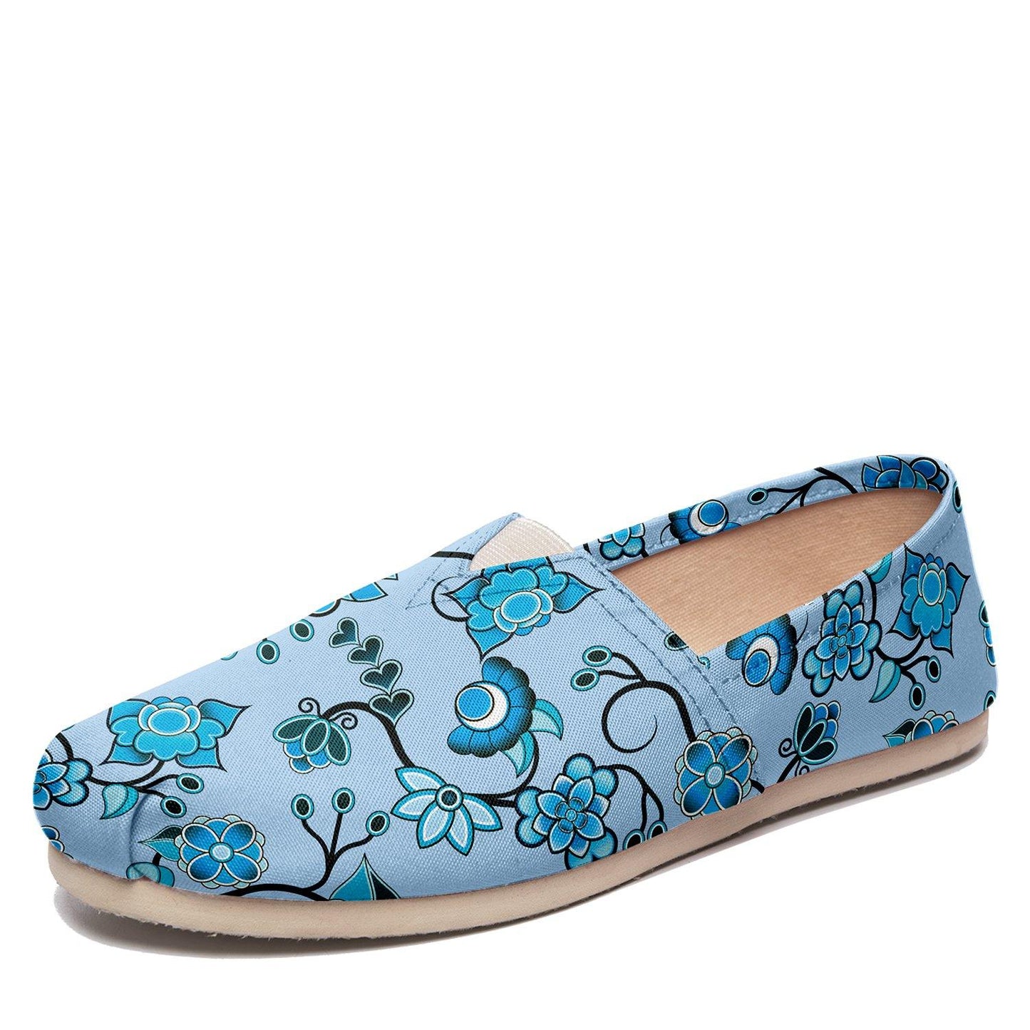 Blue Floral Amour Casual Unisex Slip On Shoe Herman 