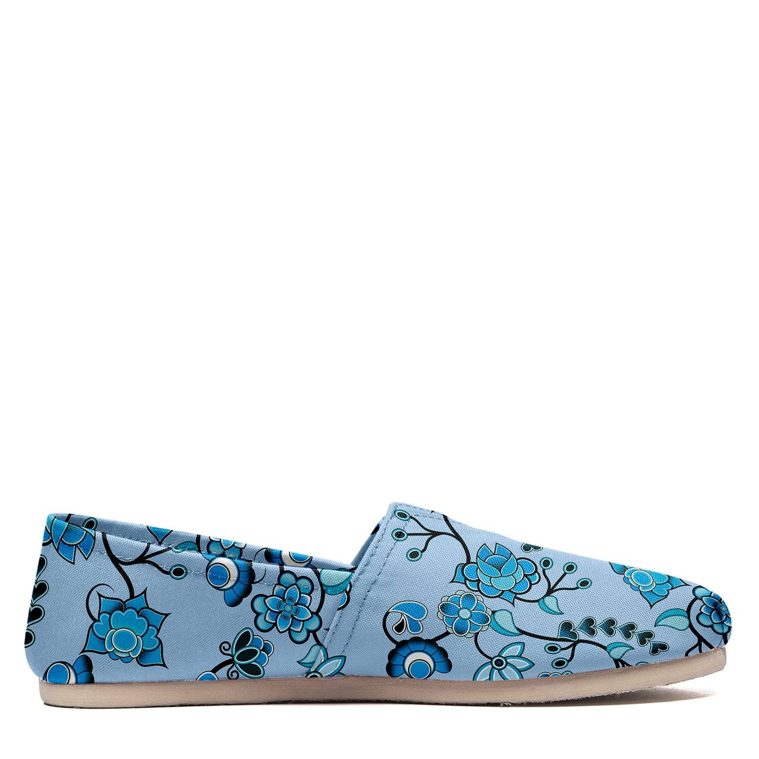 Blue Floral Amour Casual Unisex Slip On Shoe Herman 