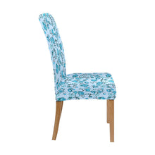 Load image into Gallery viewer, Blue Floral Amour Chair Cover (Pack of 4) Chair Cover (Pack of 4) e-joyer 
