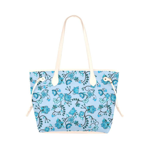 Blue Floral Amour Clover Canvas Tote Bag (Model 1661) Clover Canvas Tote Bag (1661) e-joyer 