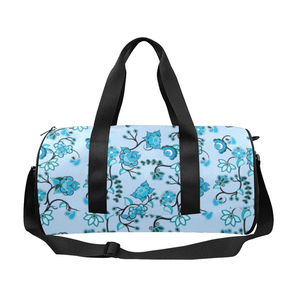 Blue Floral Amour Duffle Bag (Model 1679) Duffle Bag (1679) e-joyer 