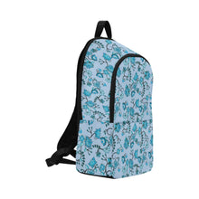 Load image into Gallery viewer, Blue Floral Amour Fabric Backpack for Adult (Model 1659) Casual Backpack for Adult (1659) e-joyer 
