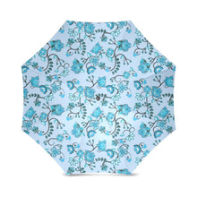 Load image into Gallery viewer, Blue Floral Amour Foldable Umbrella (Model U01) Foldable Umbrella e-joyer 
