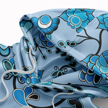 Load image into Gallery viewer, Blue Floral Amour Hoodie with Face Cover 49 Dzine 
