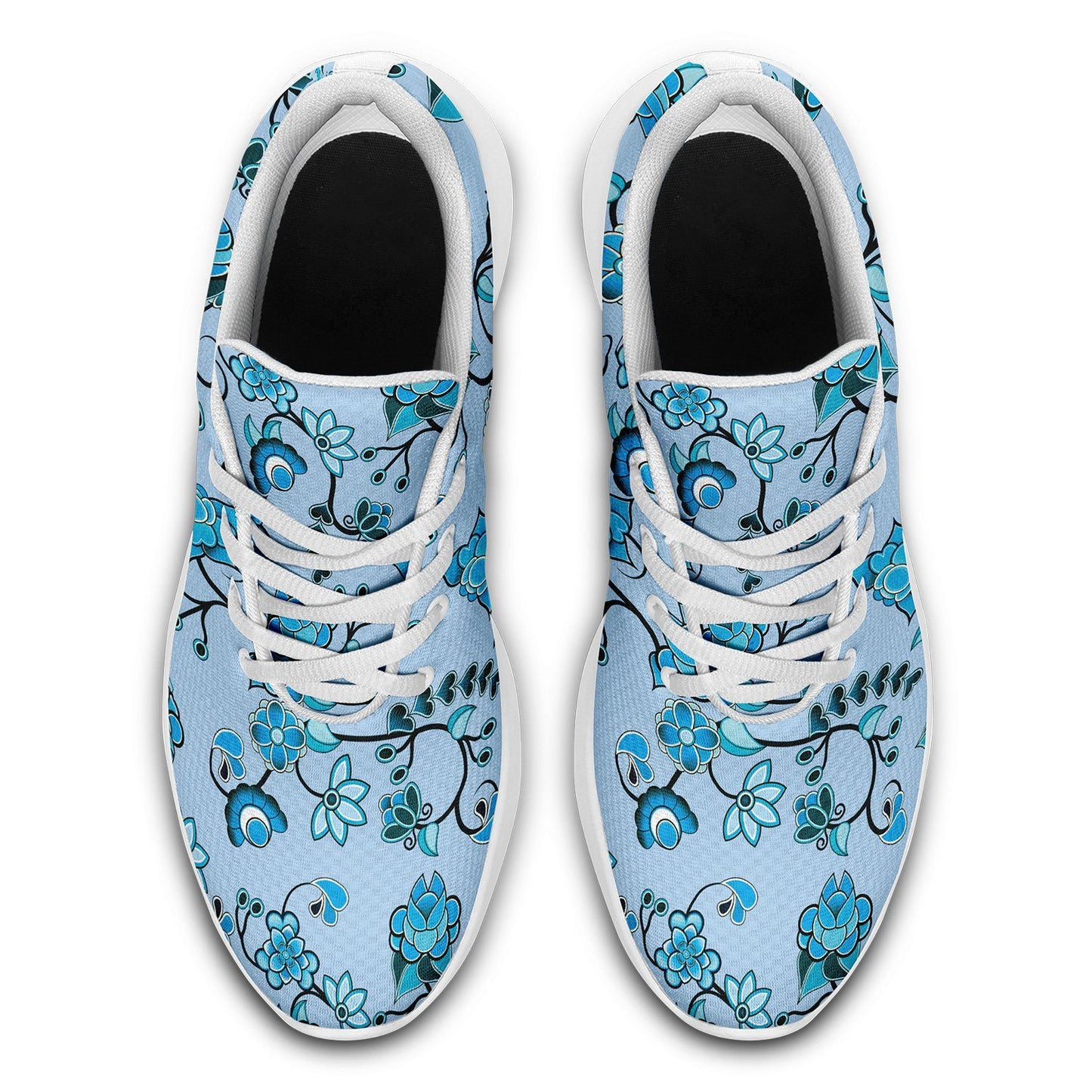 Blue Floral Amour Ikkaayi Sport Sneakers ikkaayi Herman 