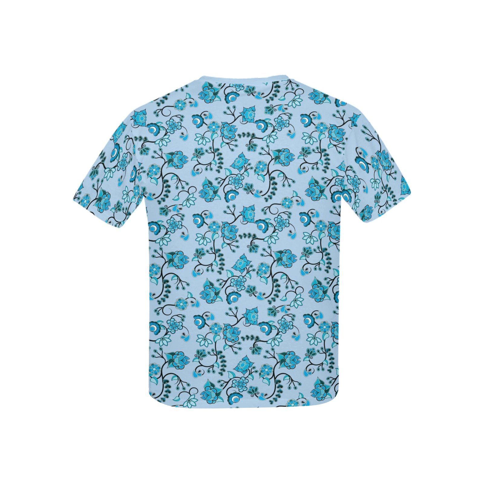 Blue Floral Amour Kids' All Over Print T-shirt (USA Size) (Model T40) All Over Print T-shirt for Kid (T40) e-joyer 