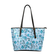 Load image into Gallery viewer, Blue Floral Amour Leather Tote Bag/Large (Model 1640) Leather Tote Bag (1640) e-joyer 
