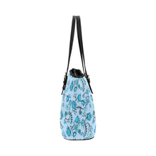 Load image into Gallery viewer, Blue Floral Amour Leather Tote Bag/Large (Model 1640) Leather Tote Bag (1640) e-joyer 
