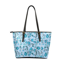 Load image into Gallery viewer, Blue Floral Amour Leather Tote Bag/Large (Model 1640) Leather Tote Bag (1640) e-joyer 
