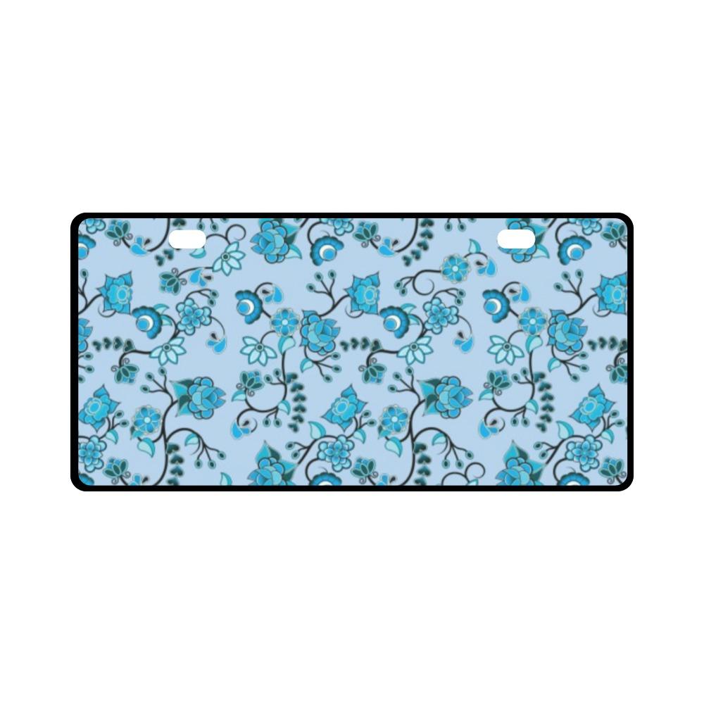 Blue Floral Amour License Plate License Plate e-joyer 