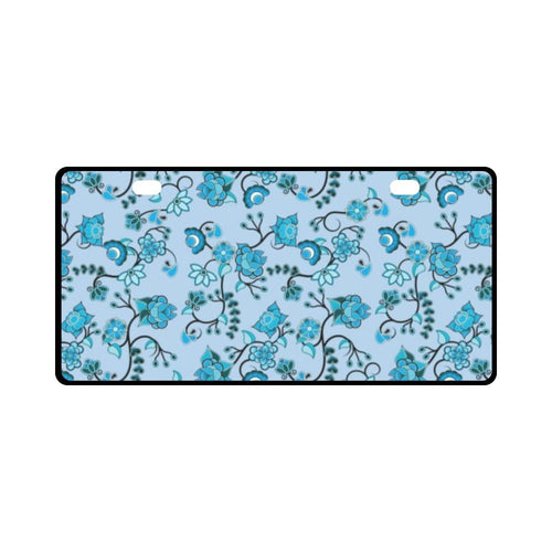 Blue Floral Amour License Plate License Plate e-joyer 