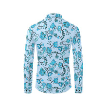 Load image into Gallery viewer, Blue Floral Amour Men&#39;s All Over Print Casual Dress Shirt (Model T61) Men&#39;s Dress Shirt (T61) e-joyer 
