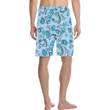 Load image into Gallery viewer, Blue Floral Amour Men&#39;s All Over Print Casual Shorts (Model L23) Men&#39;s Casual Shorts (L23) e-joyer 
