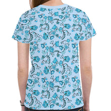 Load image into Gallery viewer, Blue Floral Amour New All Over Print T-shirt for Women (Model T45) tshirt e-joyer 
