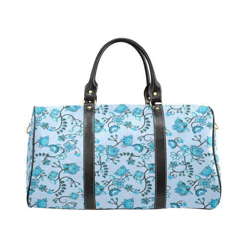 Blue Floral Amour New Waterproof Travel Bag/Large (Model 1639) Waterproof Travel Bags (1639) e-joyer 